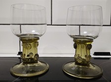 Pair of Green Glass Hollow