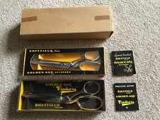 Richards Sheffield Made Golden Age pinking shears & dressmaking scissors.