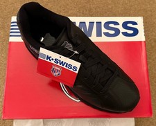 🚨 K-Swiss Verstad Men Shoes Running Sneakers Sport Leather Black UK size 9