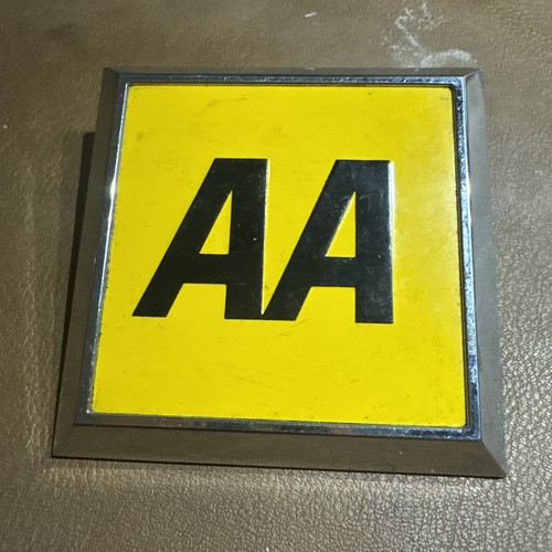Vintage car badge square - vintage, aa