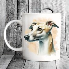 Whippet Mug, watercolour Pet