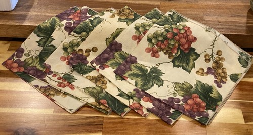 Vtg cloth napkins grape - vtg,