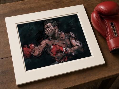 Muhammad ali boxing mounted - ali,