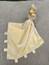Ziggle Duck Duckling Velour Plush Comforter Blanket Soother Yellow Newborn