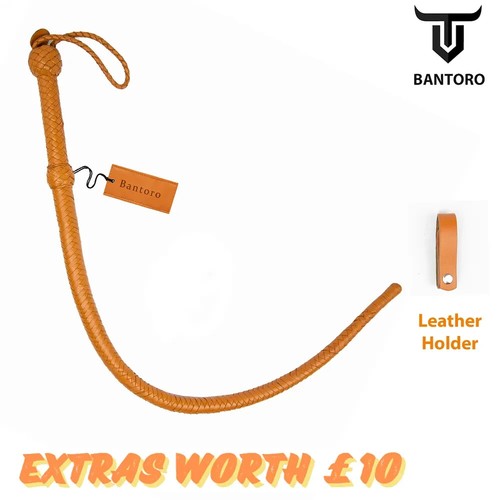 Brown plait single tail - brown, whip