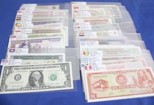 Lots 100 different - paper, money