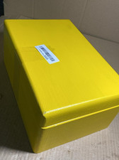 Medium Wooden Box/ Trunk/Chest Without Handles and Lid in Yellow Color
