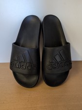 Adidas Adilette Slip-on Quick-Dry Aqua Slides - Color Core Black Size 10 Unused