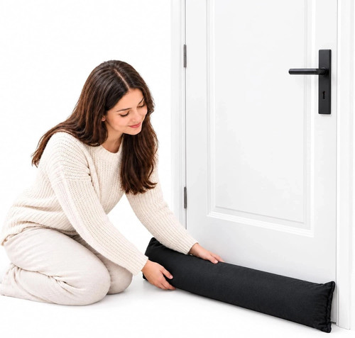 Black draught excluder - excluder, door