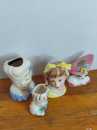 Lady head vase - vase, bust