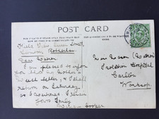 T GB 1912 SWINTON ROTHERHAM SINGLE RING POSTMARK ON LOCAL PC TO WORKSOP