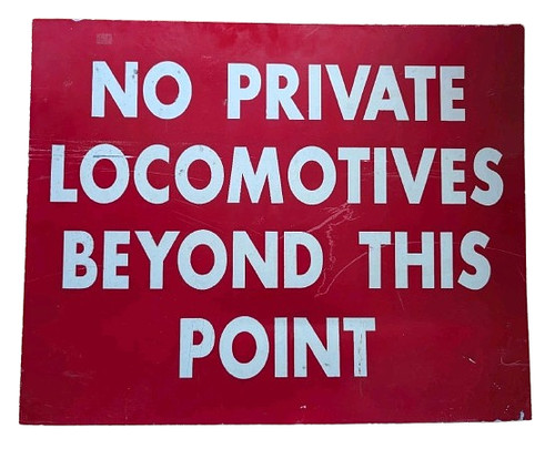 Locomotive train metal sign - train,