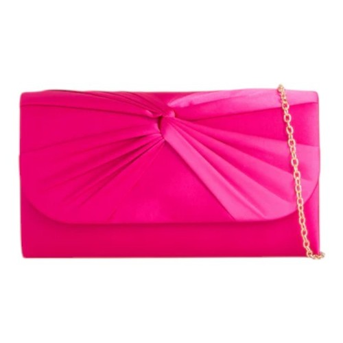 Women satin pleated clutch - clutch, bag