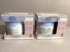 2 X Vintage St Michael  England Kiln Craft Christmas Scene Cup/Mug