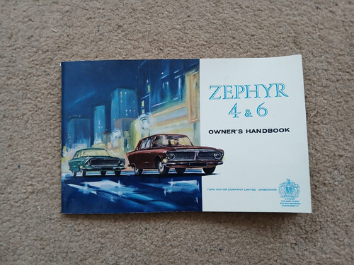 Ford zephyr 6 owner s - ford, 4