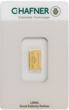 1g Gold Bar C Hafner 999.9 Gold x 1 gram Cert no differ Brand New