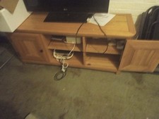 Modern Design Brown TV Unit Bench Cabinet Living Room Furniture