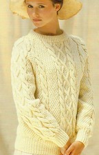 Ladies Aran Sweater Knitting