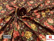 Floral Printed Crepe 100% Polyester Dress Fabric 60"