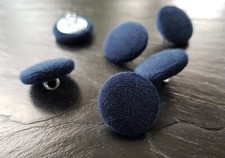 Indigo velvet buttons, Fabric Covered Buttons in various sizes, sets of buttons