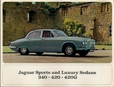 Jaguar Sedans 1967-68 USA Market Foldout Sales Brochure 340 Mark 2 420 420G
