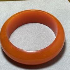 Vintage Orange Amber  Celluloid Bangle Bakelite?