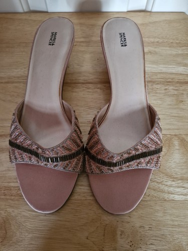 Pink satin beaded - m&s,