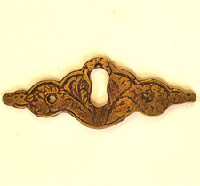 Brass escutcheon key hole