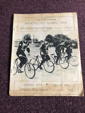 Cycle speedway programme Manchester Grand Prix 12th July 1964