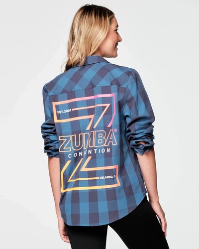 Zumba convention button down - button,