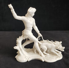Nymphenburg Blanc de Chine figurine Piquer Dogs Jagd Series with 1910 mark