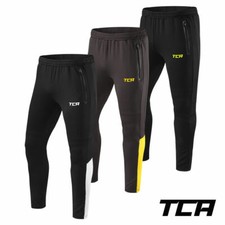 Men's Tracksuit Bottoms TCA Running Gym CrossFit Joggers & Tights Zip Pockets