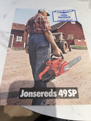 Jonsered chainsaw sales sheet - jonsered,