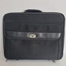 Antler Black Laptop Briefcase – Hard Base, Multiple Pockets No Shoulder Strap