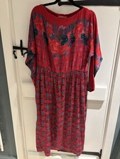 Halston Red Silk Dress - Size 10 UK