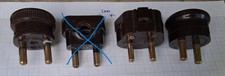 Vintage  Round Large 15 Amp, 2 Pin Plugs