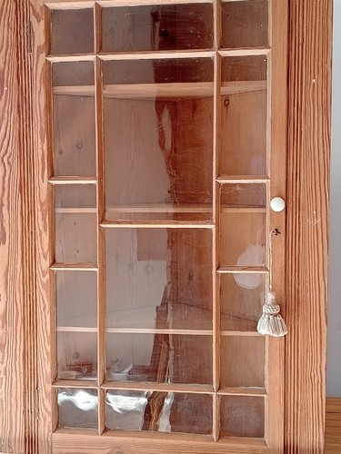 Pitch pine glass front wooden - pine,,