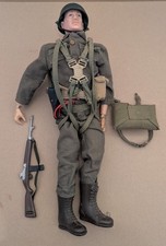 Action Man - Painted Head Figure - In Paratrooper 1966 Basic Fatigues - RARE