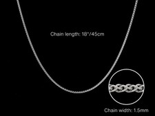 9ct White Gold necklace Chain