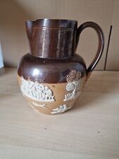 Vintage Large Royal Doulton Stoneware Salt Glazed Jug / Pitcher 20cm Tall