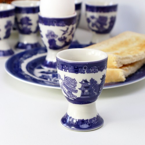 Blue willow egg - blue, set