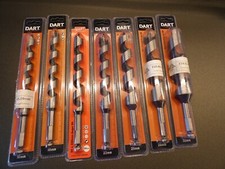 7 x Dart Auger Drill bits 16mm, 18mm, 20mm, 22mm, 25mm, 28mm & 32mm