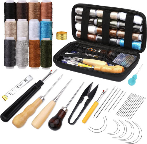 Leather sewing kit - leather,