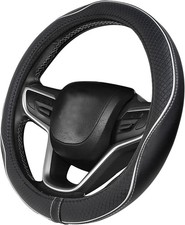 Steering Wheel Cover Eco-Leather For Mazda 2 3 5 CX5 CX30 Black White Non-Slip