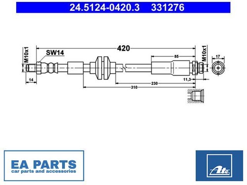 Brake hose for ford max - for, ate