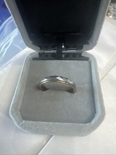 Gold Tone -  Black  Tungsten Carbide Ring - Size R 1/2