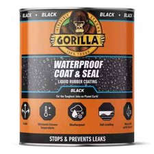 Gorilla Glue Waterproof Coat & Seal Liquid Rubber Coating Black 473ml