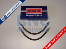 FRONT BRAKE FLEXI HOSE PAIR for FORD CORTINA MK2 1600GT & E  1967-70 BORG & BECK