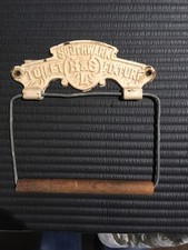 SOUTHWARK LONDON Cast Iron Toilet Roll Holder - Looks like original Victorian?
