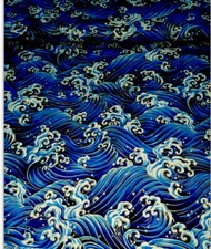 1m Waves  fabric Japanese